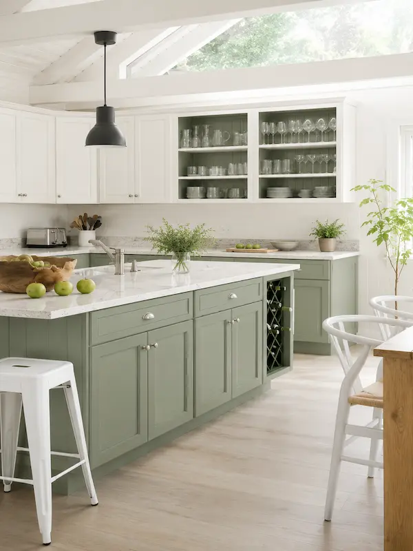 Kitchen Cabinet Design - Saga Green